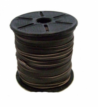 Lederband rund schwarz 3mm - Meterware