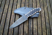 Winkler Knives Drop Point Crusher Fixed Blade Sculpted Micarta Black Tan