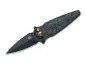Preview: Fox Knives Saturn Flipper M390 Dark Matter CF PVD – geöffnet