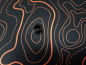 Preview: Kydex Liquid Metal TOPO Map Copper Reversed Infused 2mm 15x30