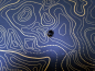 Preview: Kydex Liquid Metal TOPO Map Gold Reversed Infused 2mm 30x30 (900cm²)