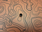 Preview: Kydex Liquid Metal TOPO Map Copper Infused 2mm 15x30