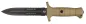 Preview: Eickhorn Goldsack Infantry Knife GFK: beidseitig geschärfte Klinge, sandfarbener Griff und Scheide. Jetzt bei COM2YOU-BIWAK bestellen.