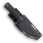 Preview: Reiff Knives RUT MagnaCut Stonewash Canvas-Micarta Schwarz – in Kydexscheide, Vorderseite