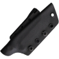 Preview: Stroup Knives Bravo 5, Stroup Bravo 5 Tanto, Rosewood Griff Messer, 1095HC Tactical Tanto, Veteran Owned Knife, Black Cerakote Fixed, Com2you-biwak, Handgefertigte Messer USA, Palisander Griffschalen, Kydex Gürtelscheide