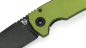 Preview: Alu SEPP Integral AlGreen, Klappmesser mit Zweihandbedienung, 9,5cm black stonewashed Klinge