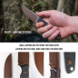 Preview: Vosteed Knives Mink Fixed Blade Black Micarta