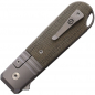 Preview: Karbon Knives Ahoy Framelock Green Micarta Anker messer