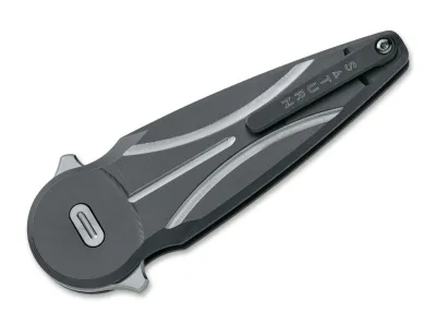 Fox Knives Saturn Titanium Black Left – geschlossen, Clipseite