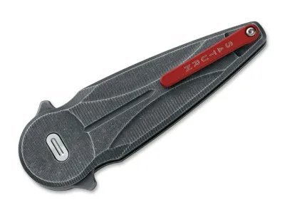 Fox Knives Saturn Aluminium Grey SW – geschlossen, Clipseite