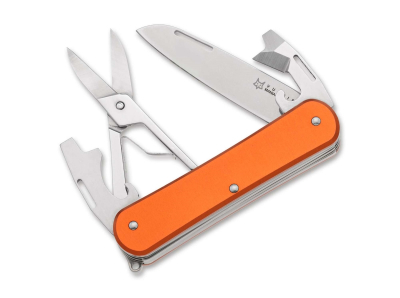 Fox Knives Vulpis 130-F4 Aluminum Orange