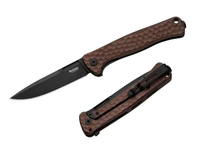 LionSteel Emmet Earth Aluminum Hammertone PVD – geöffnet und geschlossen