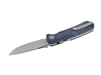 Maserin Messer Pulse Magnacut Droppoint Denim Jeans Micarta