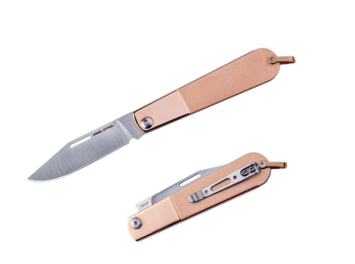 Real Steel Barlow RB-3 Clip Point 12C27 Rosegold Steel slipjoint