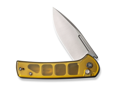 CIVIVI Knives Conspirator Button Lock Ultem Amber