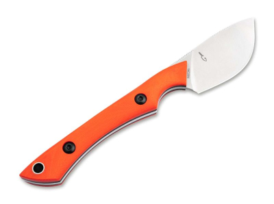 Böker Plus M.U.K., Böker MUK Orange, Neck Knife Böker, kleines Outdoormesser, leichtes EDC Fixed, Halsmesser orange, Böker Plus Messer, Skelettmesser