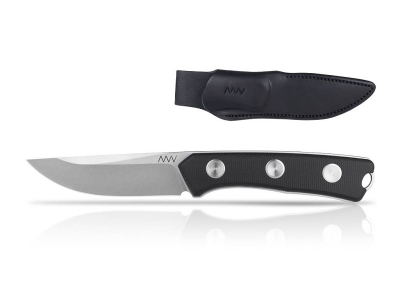 ANV Knives - ACTA NON VERBA -  P200 MK ll Black Stonewash glatte Klinge Leder