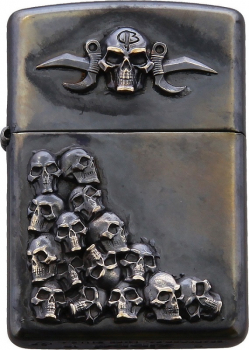 Bastinelli Knives Skulls Zippo Lighter Single