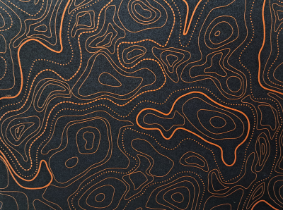 Kydex Liquid Metal TOPO Map Copper Reversed Infused 2mm 15x30