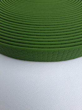 Biothane PVC-beschichtetes Gurtband HEXA 'Oliv' 20 mm