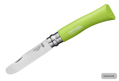 Opinel Kindermesser rostfrei Buchenholz grün
