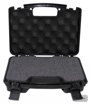 Pistolen-Koffer, Kunststoff, klein, abschließbar, schwarz