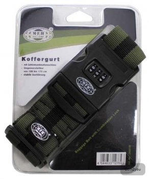 Koffergurt, 5 cm breit, Zahlenschloss, oliv