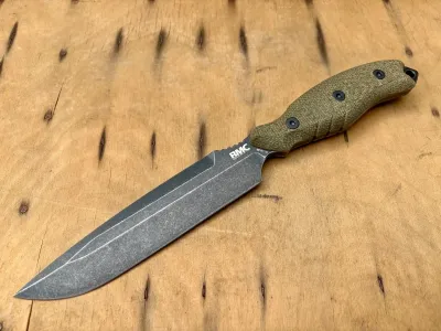 BMC Bladeworks M28, BMC M28 Solifuge, D2 Werkzeugstahl Messer, Black PVD Outdoormesser, Green Canvas Micarta Fixed Blade, Bushcraft Messer D2, BMC Knives Deutschland, Kydex Outdoormesser, Com2you-biwak
