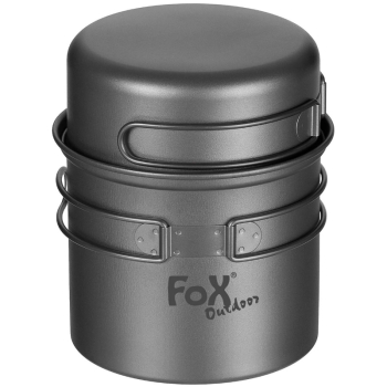 Fox Outdoor Kochgeschirr Titan Klappgriffe 3-teilig