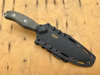 BMC Bladeworks M28, BMC M28 Solifuge, D2 Werkzeugstahl Messer, Grey PVD Outdoormesser, Grey Canvas Micarta Fixed Blade, Bushcraft Messer D2, BMC Knives Deutschland, Kydex Outdoormesser, Com2you-biwak