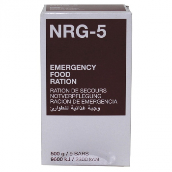 Notverpflegung, NRG-5, 500 g, (9 Riegel)