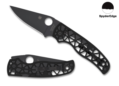Spyderco C266BKALBKS Edgerati Black S30V Serrated