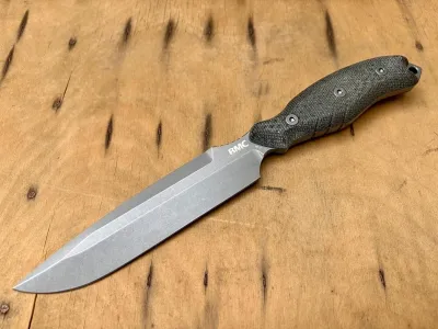 BMC Bladeworks M28, BMC M28 Solifuge, D2 Werkzeugstahl Messer, Grey PVD Outdoormesser, Grey Canvas Micarta Fixed Blade, Bushcraft Messer D2, BMC Knives Deutschland, Kydex Outdoormesser, Com2you-biwak