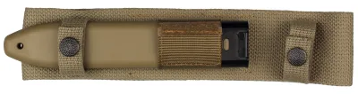 Eickhorn Goldsack Infantry Knife GFK: beidseitig geschärfte Klinge, sandfarbener Griff und Scheide. Jetzt bei COM2YOU-BIWAK bestellen.