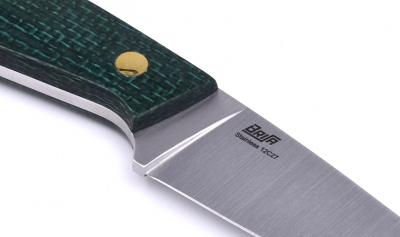 Brisa EnZo Cordknife Bobtail 80 knife Multicarry Green Micarta