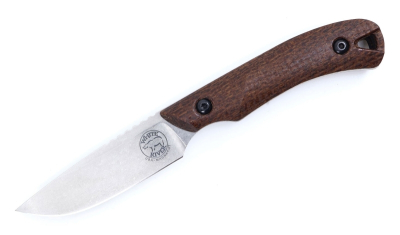 White River Knives Axiom Natural Burlap Micarta Magnacut