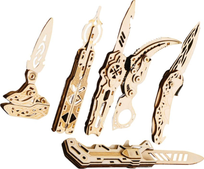 Caliber Gourmet, Holz Messer Puzzle, DIY Messer Bausatz, Wood Knife Puzzle, Kindermesser Holz, Bastelset Messer, taktisches Holzpuzzle, Com2you-biwak Geschenk.