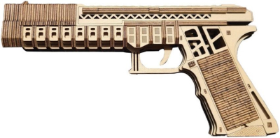 Caliber Gourmet, Glock Holzpuzzle, 3D Bausatz Pistole, Holzmodell Glock, DIY Pistole Holz, taktisches Geschenk, Modellbau Glock, Com2you-biwak Lifestyle.