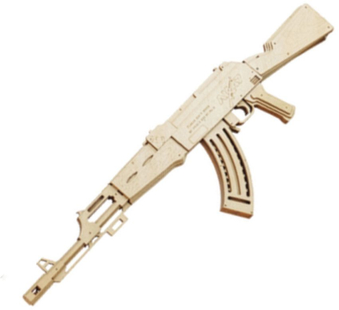 Caliber Gourmet, AK-47 Holzpuzzle, Kalashnikov Bausatz, 3D Holzmodell Gewehr, DIY AK47, taktisches Holzpuzzle, Geschenk für Sammler, Com2you-biwak Gadgets.