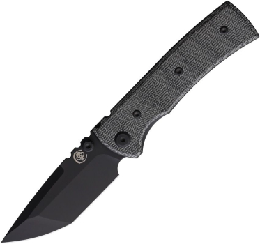 Chaves Knives Redencion Street Linerlock Micarta PVD Blk Tanto