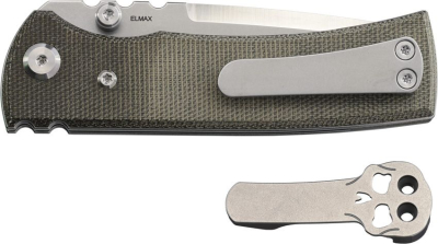 Chaves Redencion Street, Elmax Messer, Chaves Knives Micarta, Grünes Micarta Messer, EDC Klappmesser Premium, Ramon Chaves Redencion, Titan Linerlock Messer