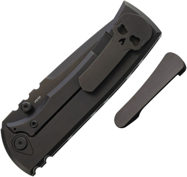 Chaves Redencion 229 All Black, Chaves Tanto M390, Magnetisches Titan Inlay, Ramon Chaves Messer Schwarz, Taktisches Messer PVD, Framelock Titan Black, High-End EDC Tanto