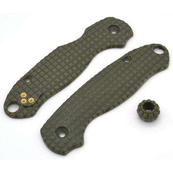 Chroma Scales Spyderco Para 3 Handle Scales Frag Oliv Bead Griffschalen