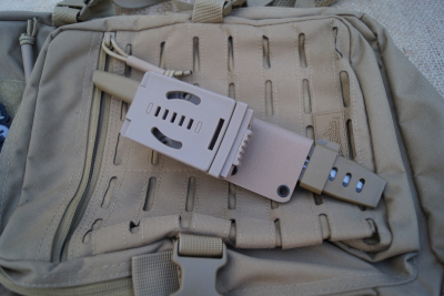 Custom Kydex-Scheide Extrema Ratio Desert Mamba,Requiem, Misericordia
