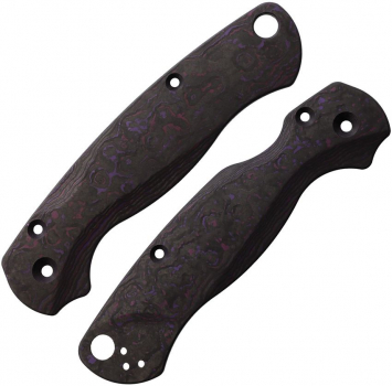 Flytanium Spyderco Para Military 2 Lotus Carbon Purple Griffschalen