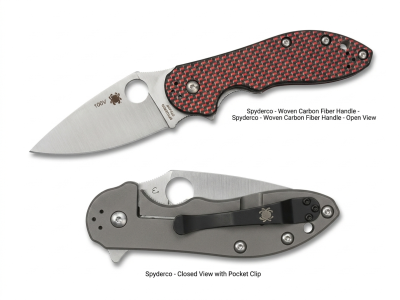 Spyderco C172CFRDTIP, Spyderco Domino, Spyderco Flipper, CTS-XHP, Titan Framelock, Carbon Taschenmesser, Spyderco Collector, Sammlermesser Rarität