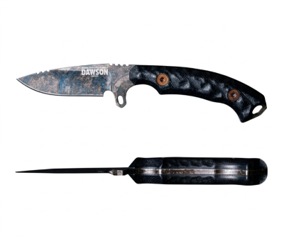 Dawson Knives Companion Rainstorm G10 Black 80CRV2