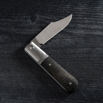 Jack Wolf Knives Big Bro Jack Black Burlap Micarta