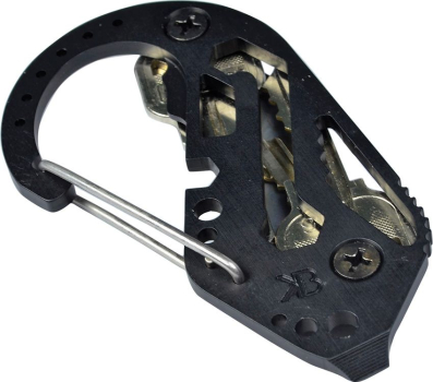 Key Biner Aluminium Black, Karabiner Key Organizer, Key Biner schwarz, Schlüsselorganizer Karabiner, EDC Key Organizer, Taktischer Schlüsselbund, Com2you-biwak, KeyBiner Aluminium, Gadget Flaschenöffner, Everyday Carry Gear