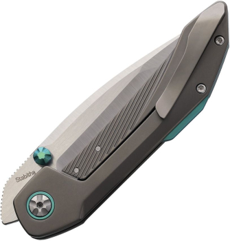Ketuo Knives Stabitha, Ketuo Stabitha Silver, M390 Tanto Framelock, Titan Tanto Flipper, EDC Messer Türkis, Ketuo Knives Deutschland, Com2you-biwak, Böhler M390, Titanium Bead Blast